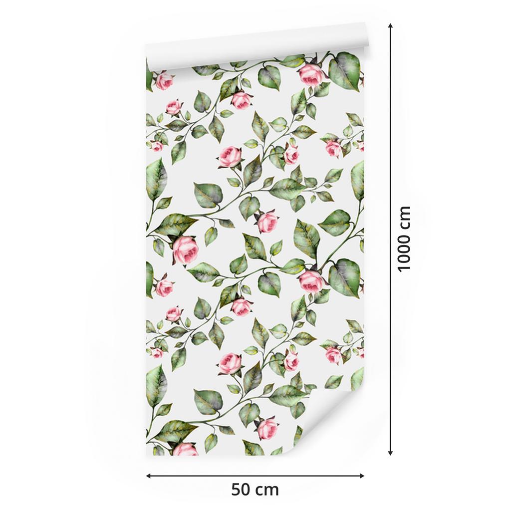 Classic Roses Wallpaper for Living Room and Bedroom 50x1000