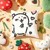 Japan Cute J-Joke Bear Christmas Pillow Case Plush Fabric Soft Double-Sided Printed Sofa Warm Winter Home Gift Cushion Cover