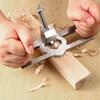 Compact Manual Router Plane with Adjustable Blades for Precision Woodworking and Carpentry Tasks