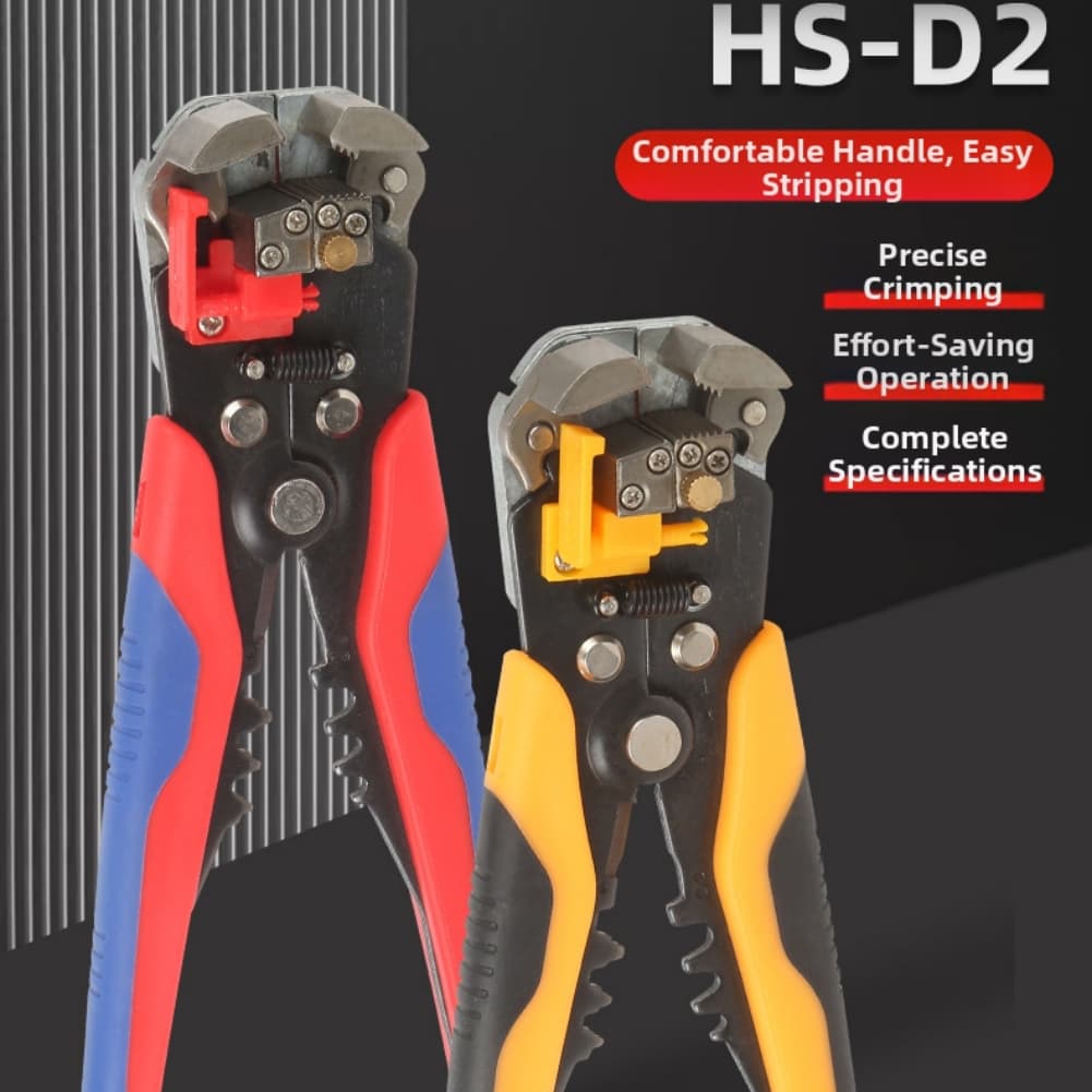 Automatic Crimping Pliers Wire Stripper Electrophoretic Black Painted Finish Automatic Adjustable Stripping Track