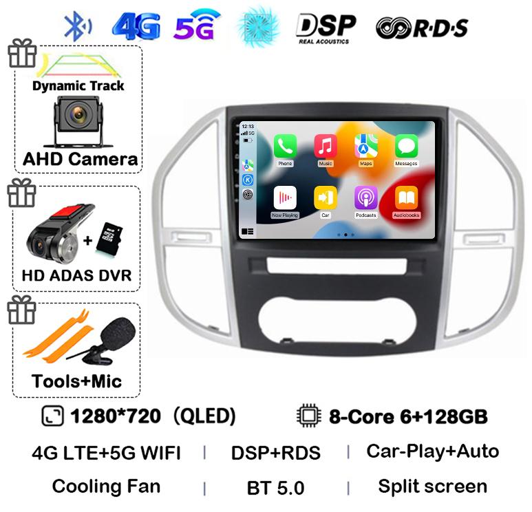 Android 14 Carplay Auto Car Radio For Mercedes Benz Vito W447 2014-2021 Multimedia GPS Video Player 360 Camera Stereo Head Unit