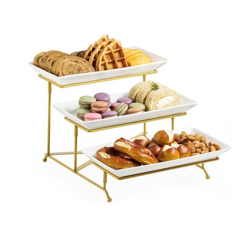 3 Tier Serving Tray Serving Stand With Serving Dishes For Dessert Table Display Set Large Platters For Entertraining