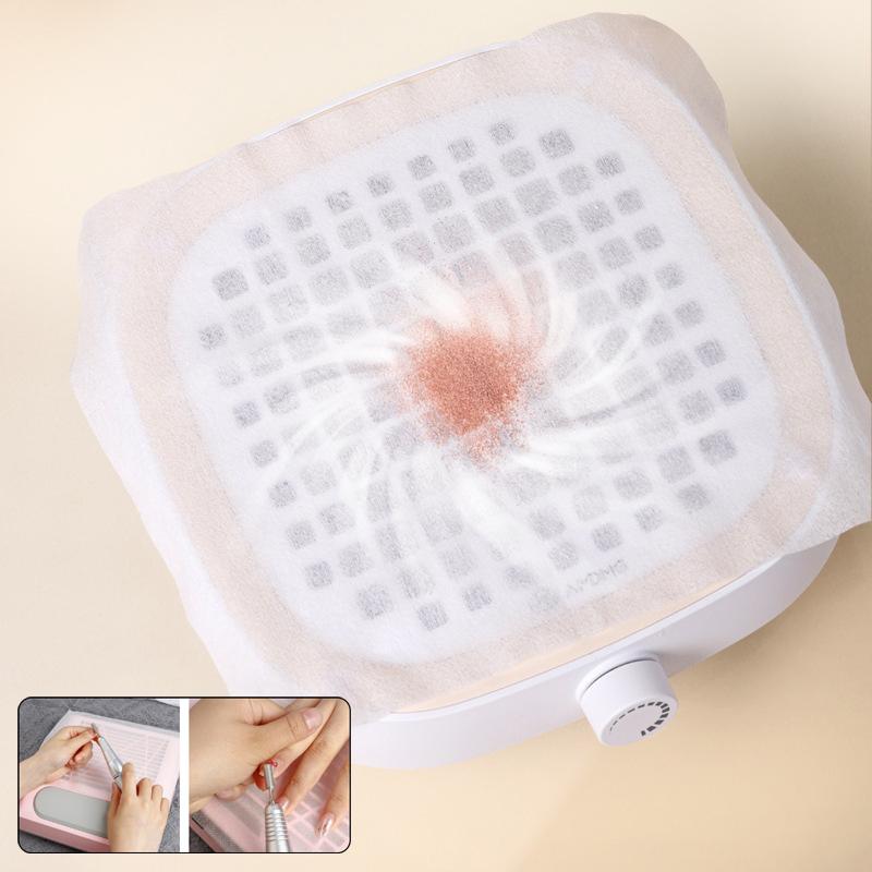 100/200 Arkuszy Biały Papier Filtracyjny do Pochłaniacza Pyłu do Paznokci Manicure Akcesoria do Maszyny Wymień Papier Filtracyjny do Odkurzacza do Paznokci