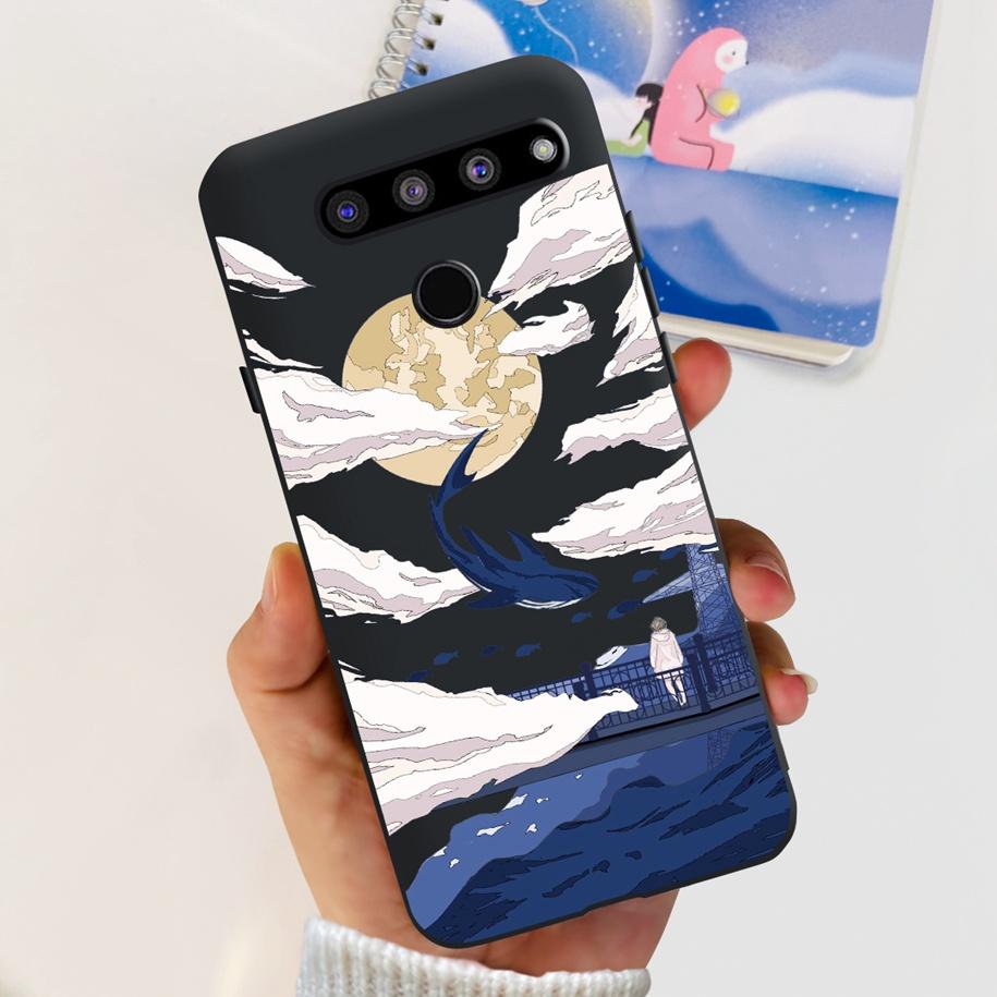 For LG V50 ThinQ 5G Case LM-V500EM Phone Cover Fashion Flower Butterfly Soft Silicone Back Cover For LG V40 V50s Thinq 5G Bumper