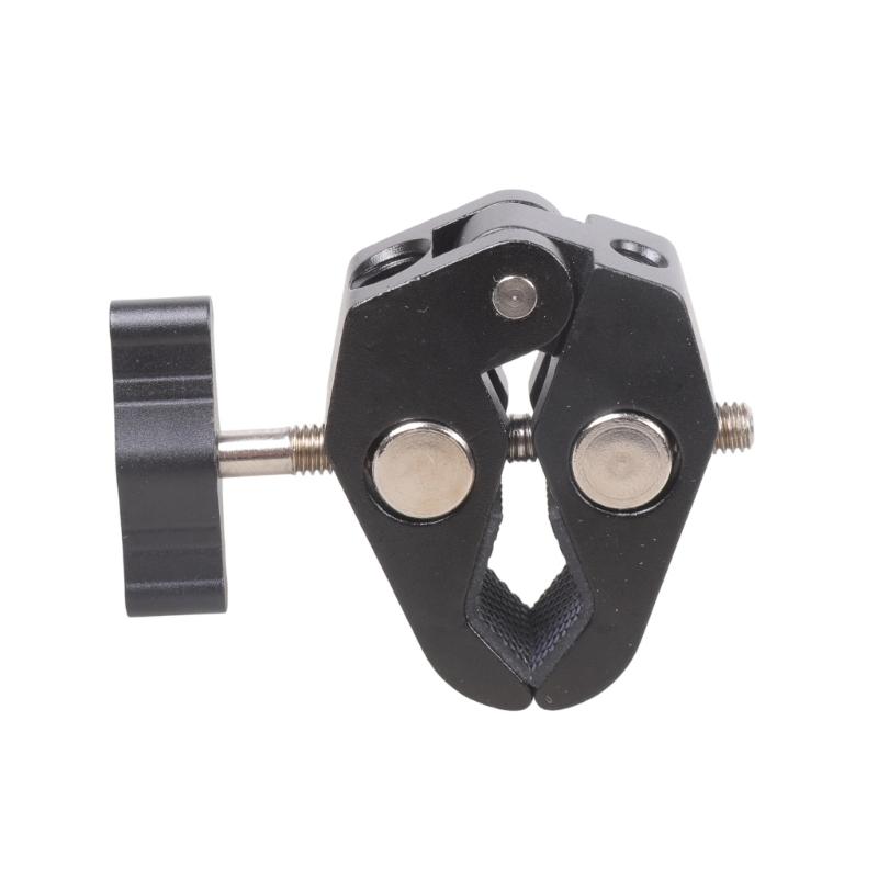 

Universal Photography Clamp Two Screw Holes For Cameras Lighting Umbrellas Supports 3kg Load Design чорний