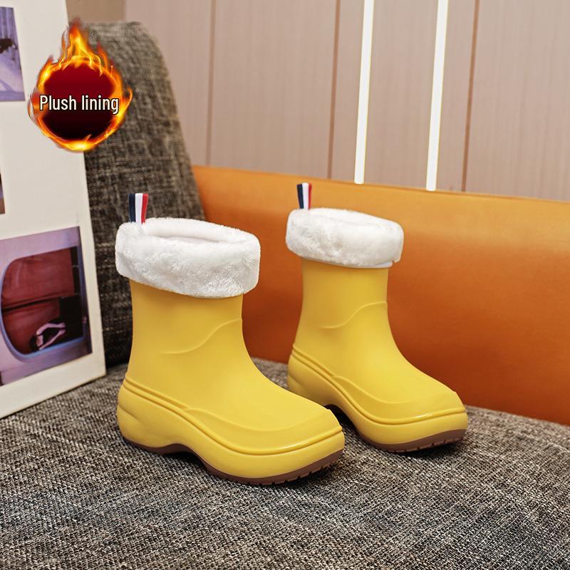 Dámské vodotěsné protiskluzové módní krátké holínky - Odolné proti opotřebení pro venkovní použití a mytí auta, Gumové boty