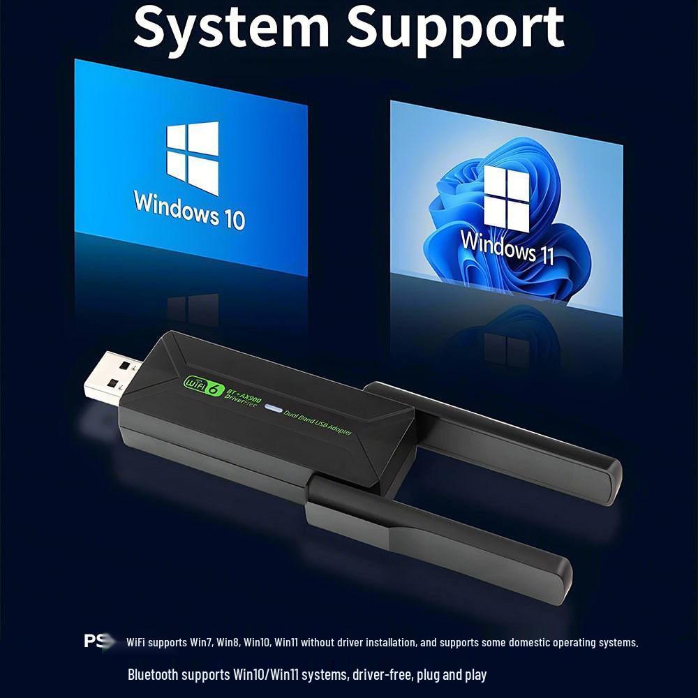 AX900M WiFi 6 Dual-Band 5G Network Card with Bluetooth 5.4 for Desktop