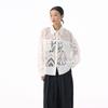 2025 Retro Jacquard Lace Lightweight Luxury Shirt - Spring/Autumn Loose, Versatile See-Through Top