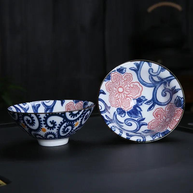 

Blue and White Porcelain Teacup Handmade Boutique Small Tea Bowl Retro Ceramic Tea Set Accessories Multicolor Master Cup 68ml
