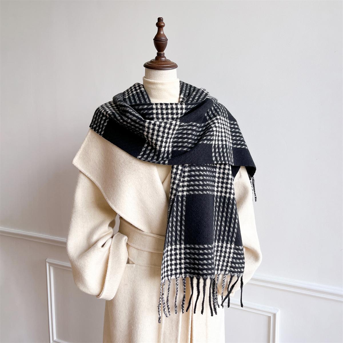 

New Winter Shawl Scarves Wrap Design Cashmere Scarf Women Warm Fashion Pashmina Femal Poncho Neckerchief Echarpe Bandana 30x180cm