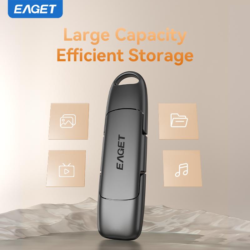 External SSD Solid State, USB 3.2 Type-C Flash Drive Disk, High-Speed Solid State Pen Drive for iPhone 16/15 Android