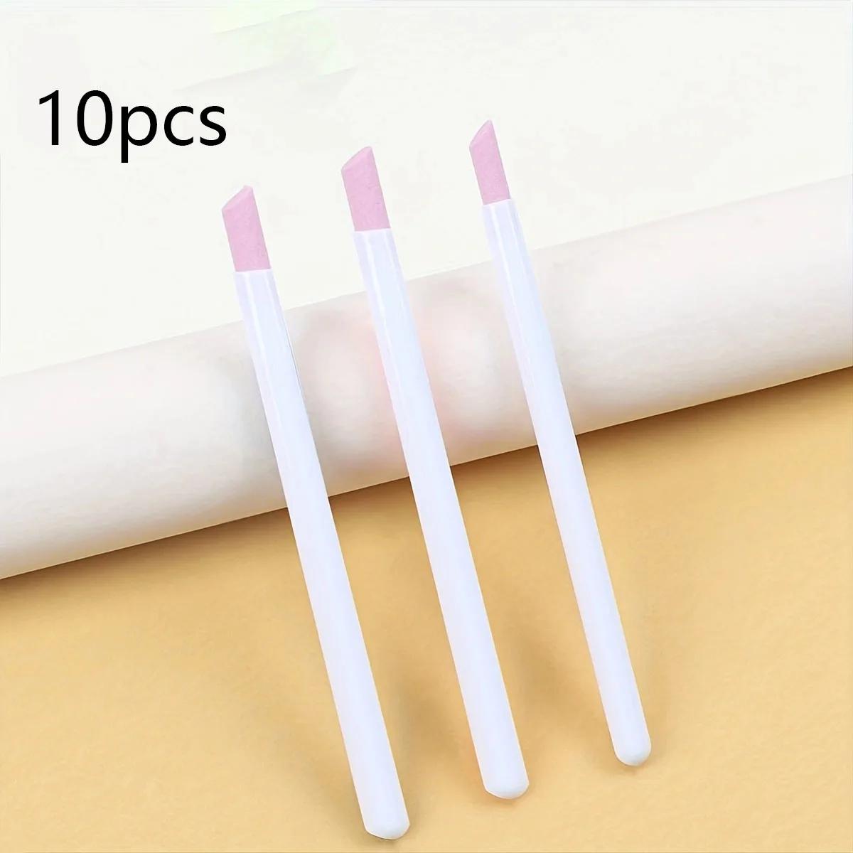 

10pcs-Nail tool polishing to remove dead skin, ceramic quartz pen for pushing nail surface