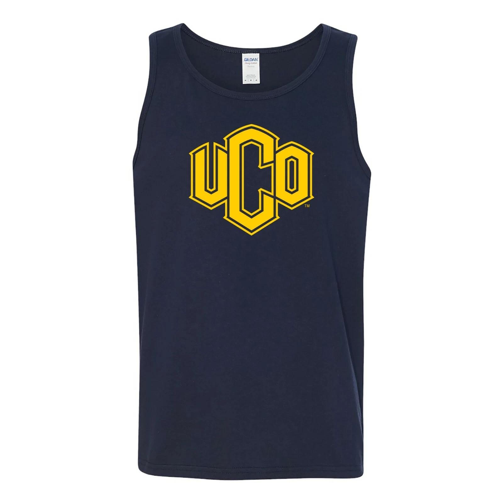 Central Oklahoma Bronchos Primary Logo University Sports Team Tank Top - Navy L