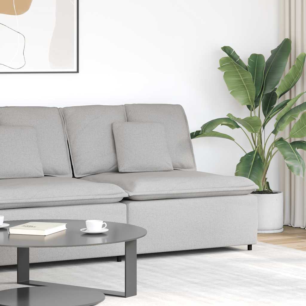 Modular Sofa Corner Module with Cushions Cloud Grey 100 Cm