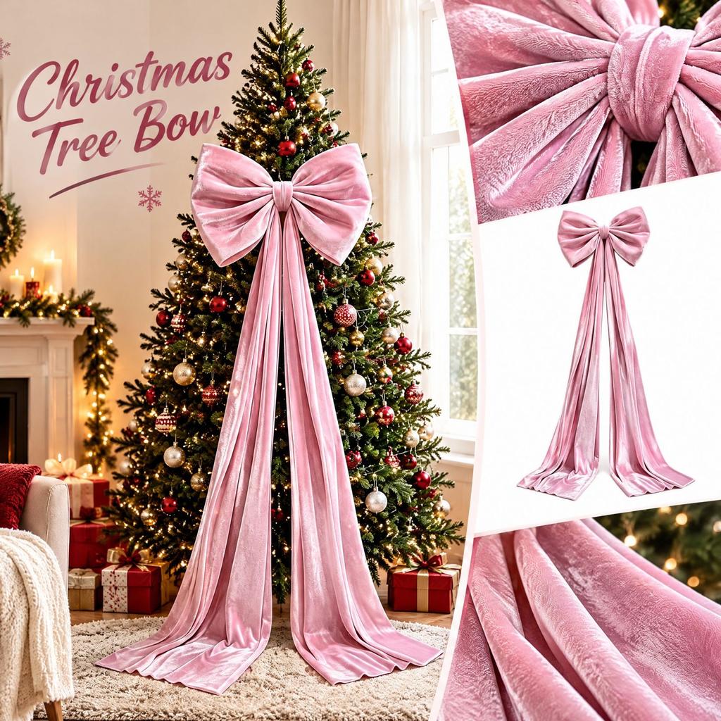 Christmas Decorations with Bows for Christmas Tree, Valentine's Day, Wedding, Party and Holiday Decor