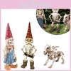 Durable Resin Skeleton Statue Gnome For Spooky And Charming Halloween Decorations