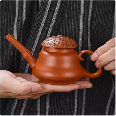 170ml Kung Fu Zisha Hand Playing Teapot Yixing Purple Clay Mini Pot Small Capacity Kettle Pure Teaware