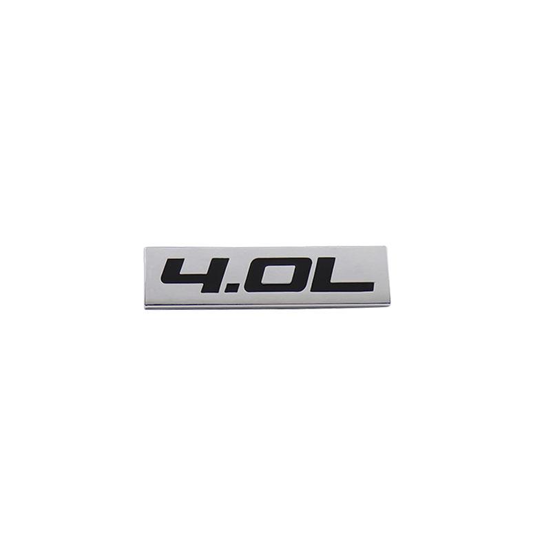Premium 4.0L 4.0 L for Universal car Engine Hood Fender trunk Tail Rear Bonnet Nameplate Decal Emblem Badge Sticker