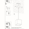 Lampa Wisząca Quad 1 Gu10 Szary Alu Sollux Sl.0061