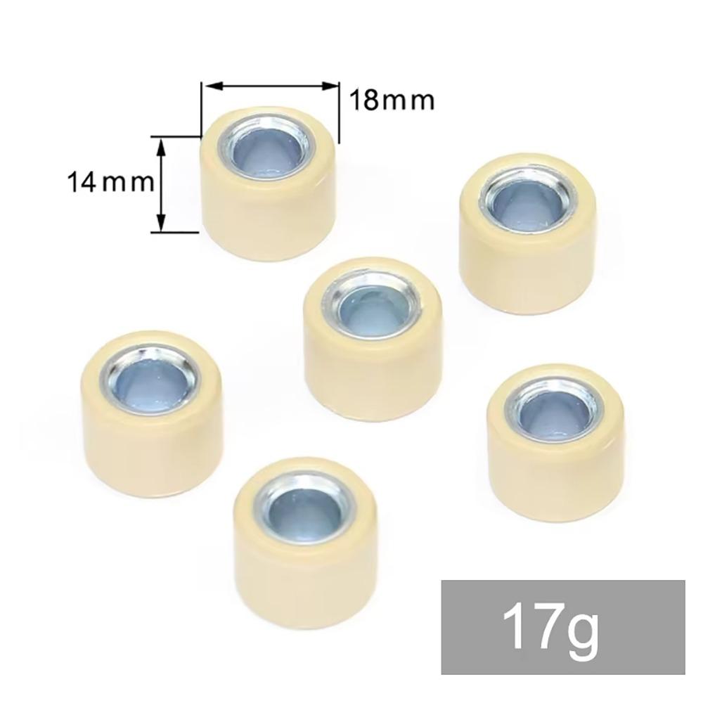 6Pcs/Set 18x14mm Variator Roller Weights Motorcycle Drive Pulley DIY Accessories