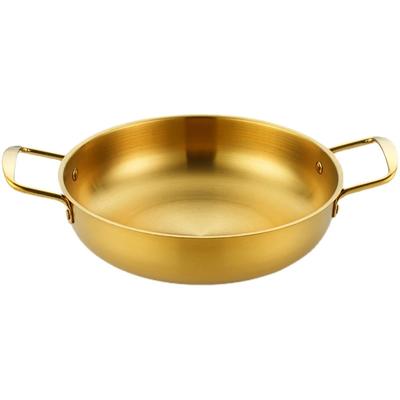 Commercial Stainless Steel Instant Noodle Pot Domestic Seafood Soup Pot Alcohol Stove Small Hotpot Korean Ramen Pot