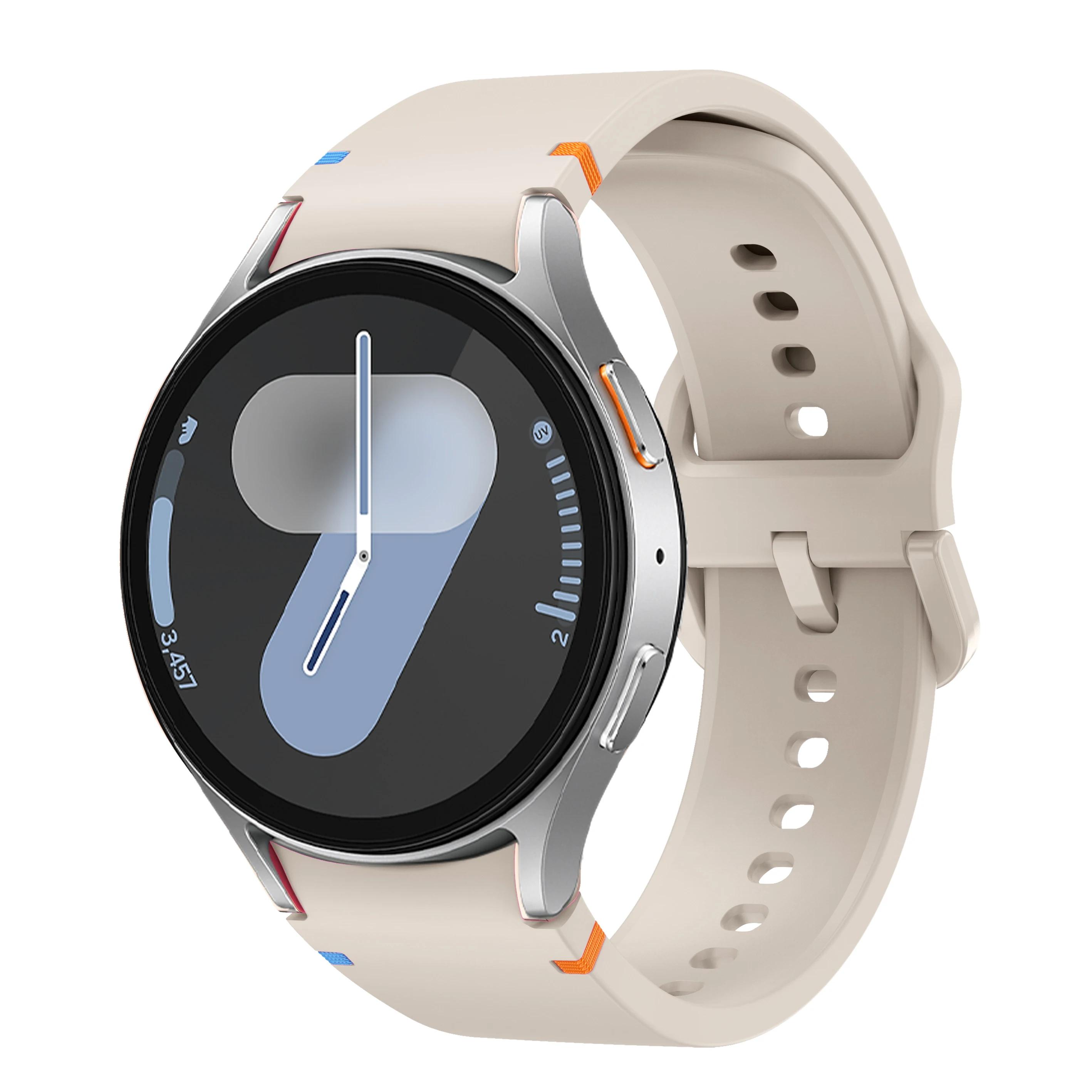 

Классический НОВЫЙ силиконовый ремешок для Samsung Galaxy Watch 7 6 5 4 40 мм 44 мм 5Pro 45 мм спортивный браслет для Galaxy Watch 6 Classic 43 мм 47 мм Band For Watch 7654 40mm