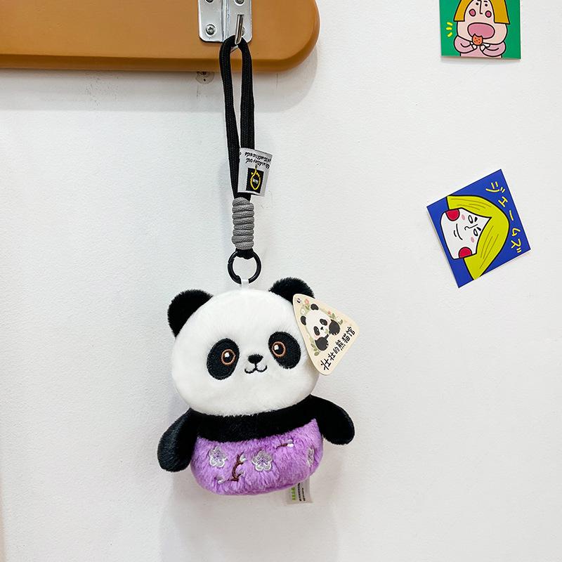 Cute Panda Plush Toy Keychain - Multi-Style Backpack Accessory and Gift