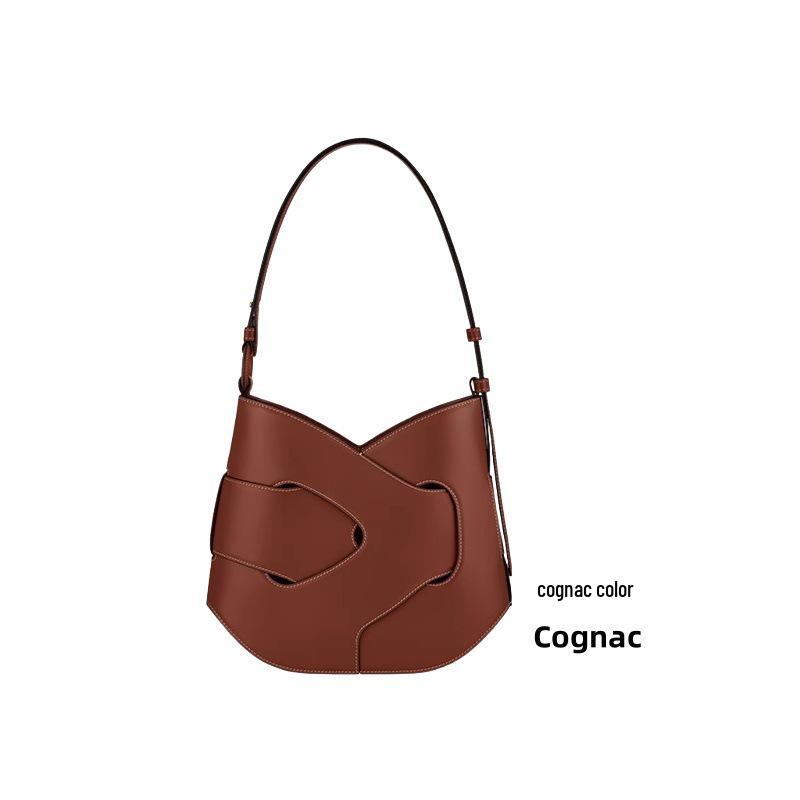 Bo Ling'en Cowhide Knitted Crossbody Shoulder Bag - High-End Women's Underarm Niche Design Handbag