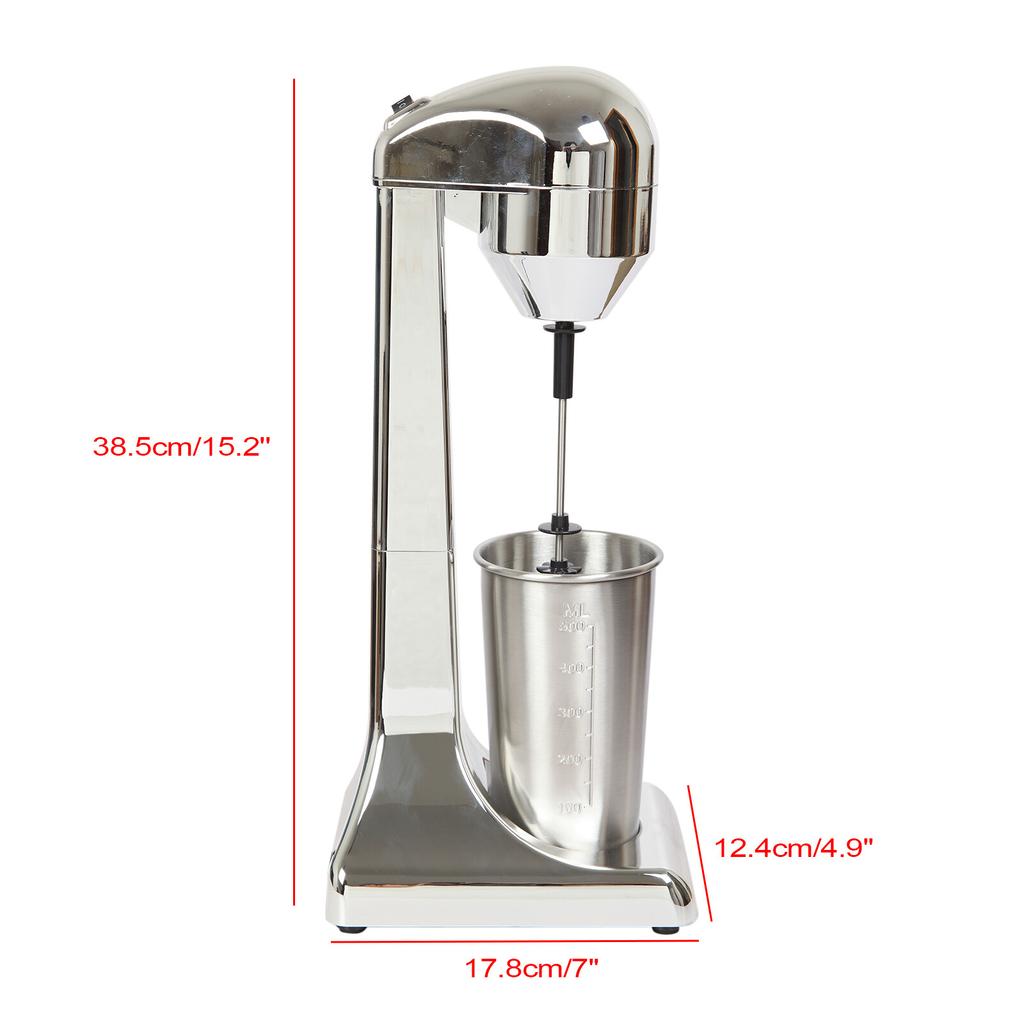 Elektrischer Milchshake-Maker für Zuhause Küche Bar Smoothie Getränkemixer Maschine 2 Geschwindigkeiten 23000 U/min mit 2 Bechern