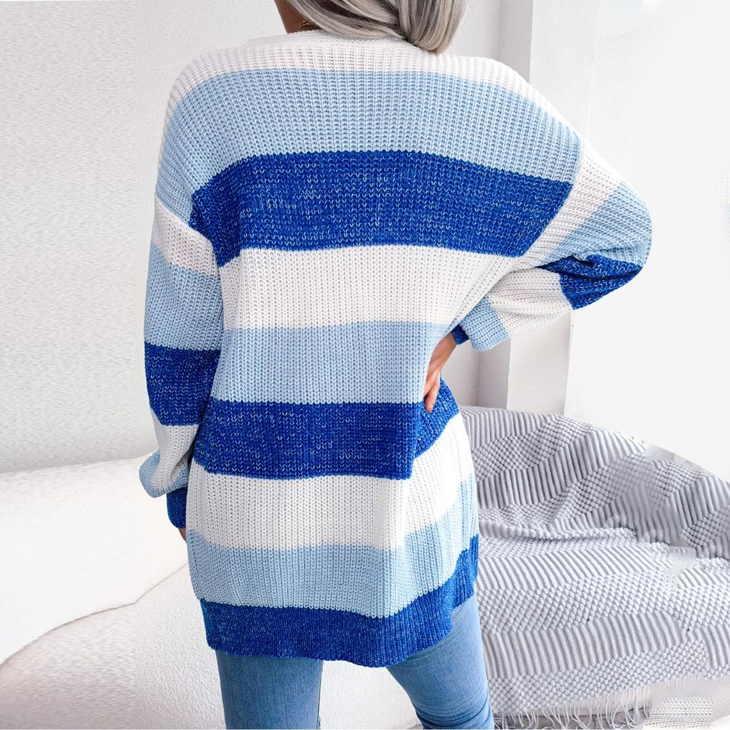 Women Open Front Long Knit Cardigan Sweater