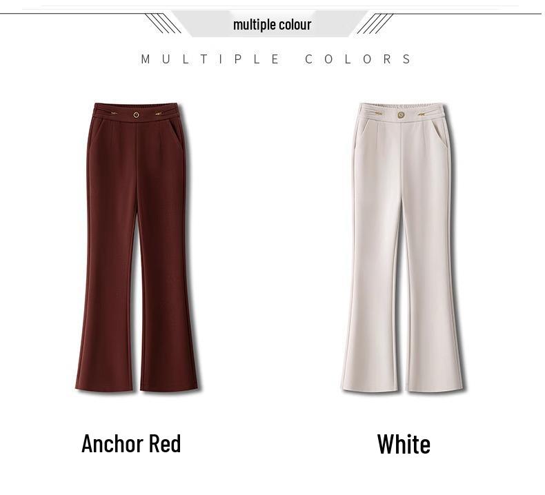 Women's High-Waisted Slim-Fit Micro-Flared Pants, Spring/Autumn 2024 Collection