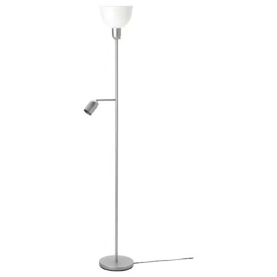 

IKEA HEKTOGRAM: Floor UplightReading Lamp, SilverWhite (004.777.14)