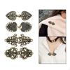 4 Pieces Sweater Shawl Duck Mouth Clips Fasteners Hollowed Brooch Cardigan Collar for