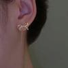 Elegent Bow-Knot Long Tassel Ear Line Dangle Earrings For Women Korean Sweet Temperament Pearl Drop Earrings Jewelry