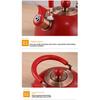 2.5L Red Tea Kettle Whistling Bottom Stove Teapot Featuring Insulated Handle Durable Steel for Heating - for Stoves
