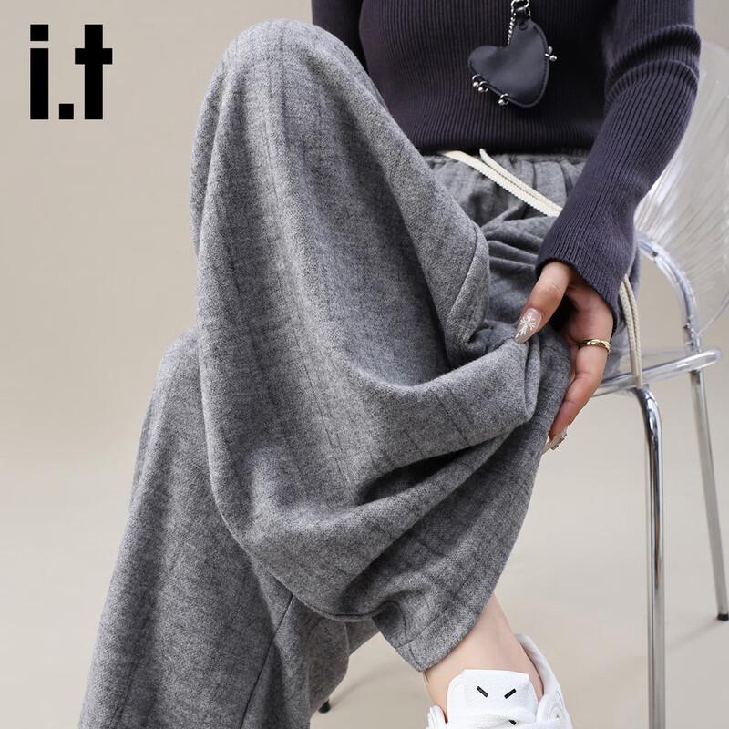 Izzueit Women's High-Waist Wide-Leg Casual Pants