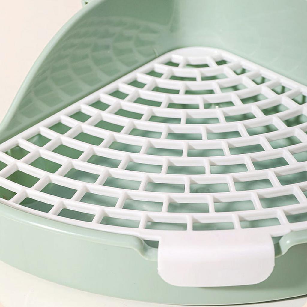 Potty Trainer Corner Litter Pan Triangular Plastic Litter Box Toilet for Hamster Guinea Pig Ferret Gerbil Small Rat