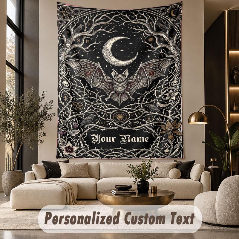 Fantasy Magic (63) Theme Wall Tapestry Customized With Name Text Personalized Hanging Tapestry For Bedroom Living Room Decor