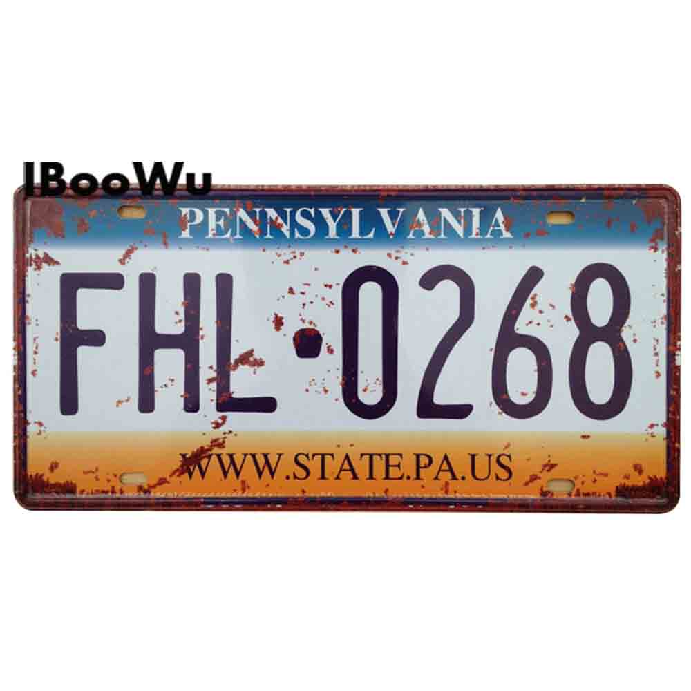 Vintage metalowy plakat USA Texas New York California numer samochodu metalowa tablica rejestracyjna Decor Wall Bar Pub garaż blaszane znaki i tablice