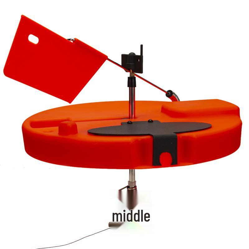 Ice Fishing Platform with Auto Flags and Orange-Red Floats - Winter Outdoor Gear with Anti-Freeze Features