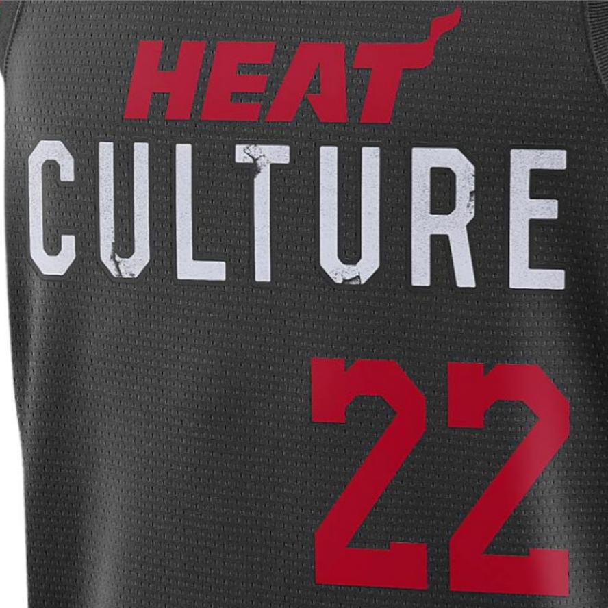 Nike Dri-Fit NBA Swingman Trikot 2023/24 Miami Heat Butler #22 Schnelltrocknende Weste Herren Tops Schwarz DX8508-011