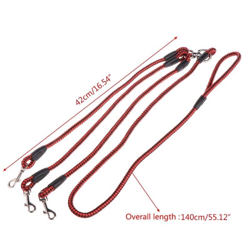 3 in 1 Dog Leashes with Nylon Handle Long Nylon Rope Detachable for Outdoor