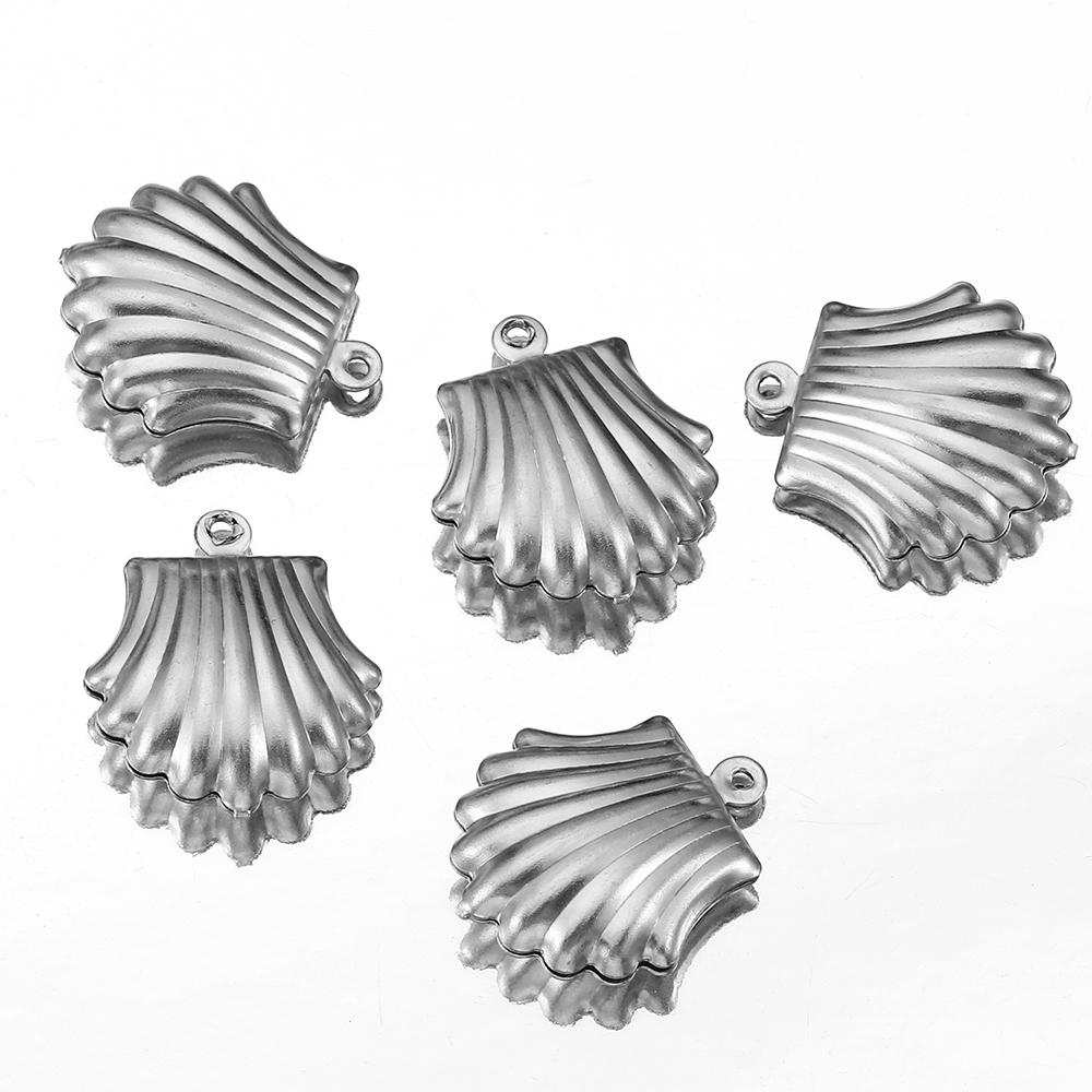 20pcs Stainless Steel Small Shell Charms Gold Plated Pendants for Earrings Jewelry Making DIY Supplies Bulk Wholesale Components