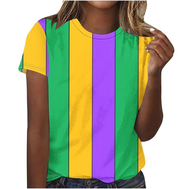 Summer Top Women Chroma Printed Women's T-Shirt Oversized T-Shirt Popular Clothes Women Clothing Short Sleeve Tee Female Shirts