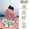 1 Stück Hello Kitty Decke Leichte Flanell-Kuscheldecke für Sofa Bett Reise Camping Wohnzimmer Büro Couch Sessel