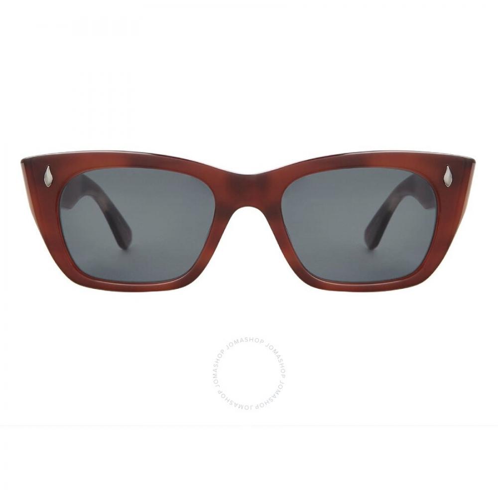 

Garrett Leight WeBster Sun Blue Smoke Cat Eye Unisex Sunglasses 2138 Vinbrt Bs 49