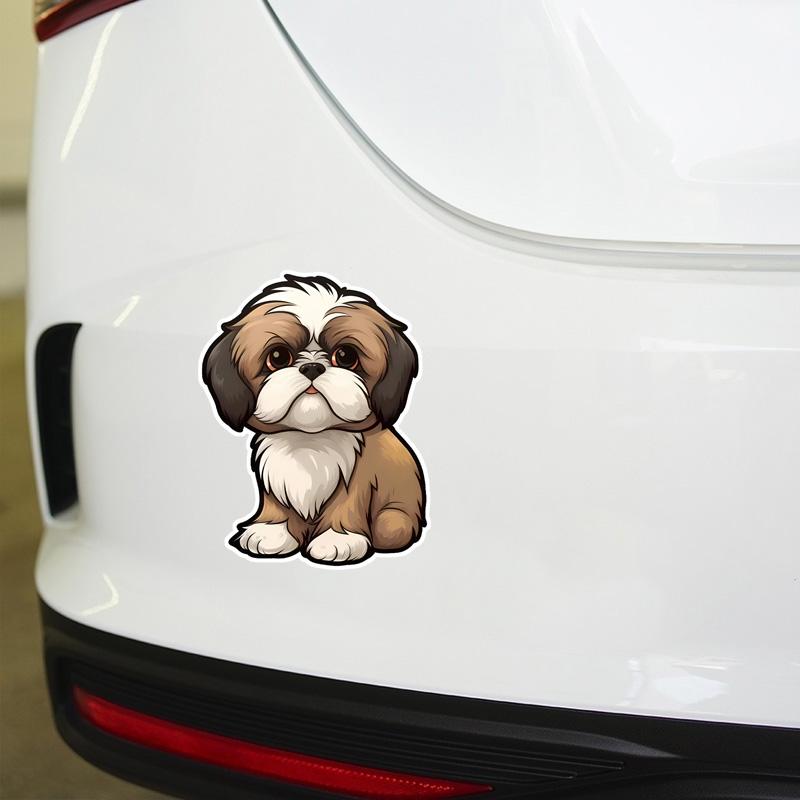 DS54#11.5x15cm  Cute Dog Vinyl Car Sticker Animal Decorative Car Sticker