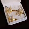 Metal Moving Butterfly Hair Clip Women Colored Rhinestones Duckbill Clip Sweet Hair Accessories