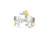 New Creative European Style Pet Dogs Embrace Dachshund Cute Animal 925 Sterling Silver Personality Popular Opening Rings TYB314