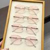 Big Frame Women Reading Glasses High Quality Rimless Cutting Presbyopia Eyeglasses Elegant Crystal Eyewear +1.0+1.5...+4.0